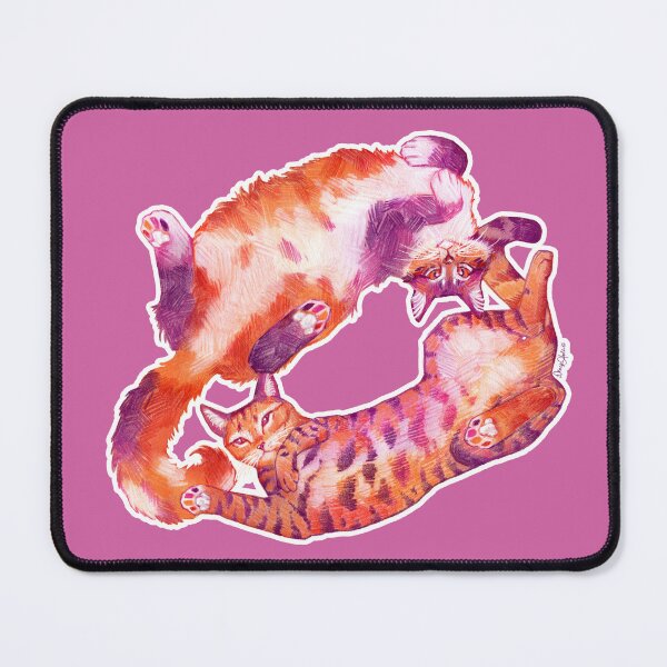 Item preview, Lesbeans on Pink | Lesbian Pride Cats designed and sold by Denise Soden.