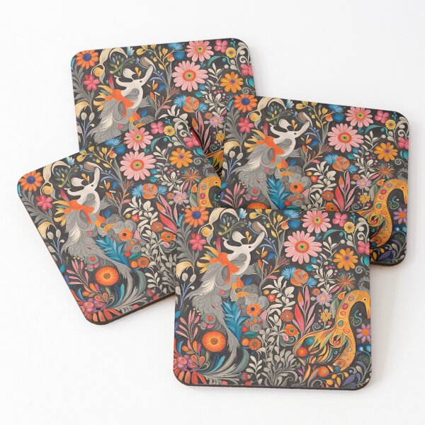 Item preview, Jardín caprichoso, patrón otomí designed and sold by Manitarka.