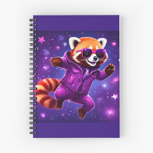 Aperçu de l'œuvre Panda de l'espace rouge groovy créée et vendue par Steph Anne Best.