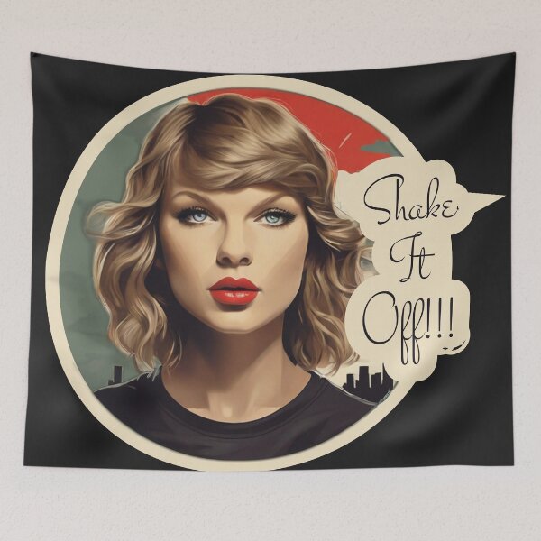 Item preview, Confident Vibes: Taylor Swift 'Shake It Off' Digital Face Art designed and sold by Shivadhiraj.
