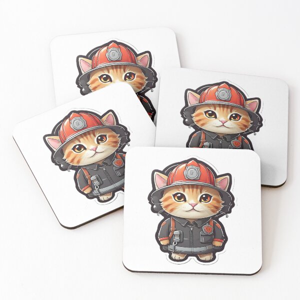 Item preview, Firefighter Cat designed and sold by keylaMillson.