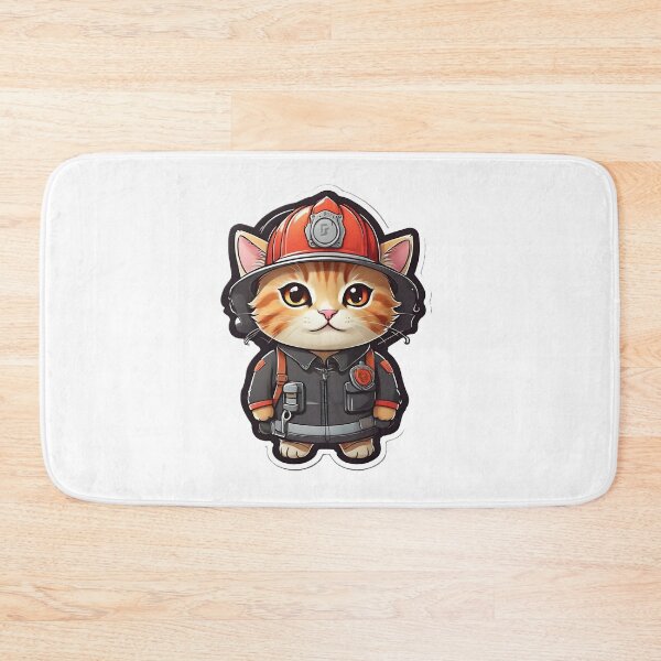 Item preview, Firefighter Cat designed and sold by keylaMillson.