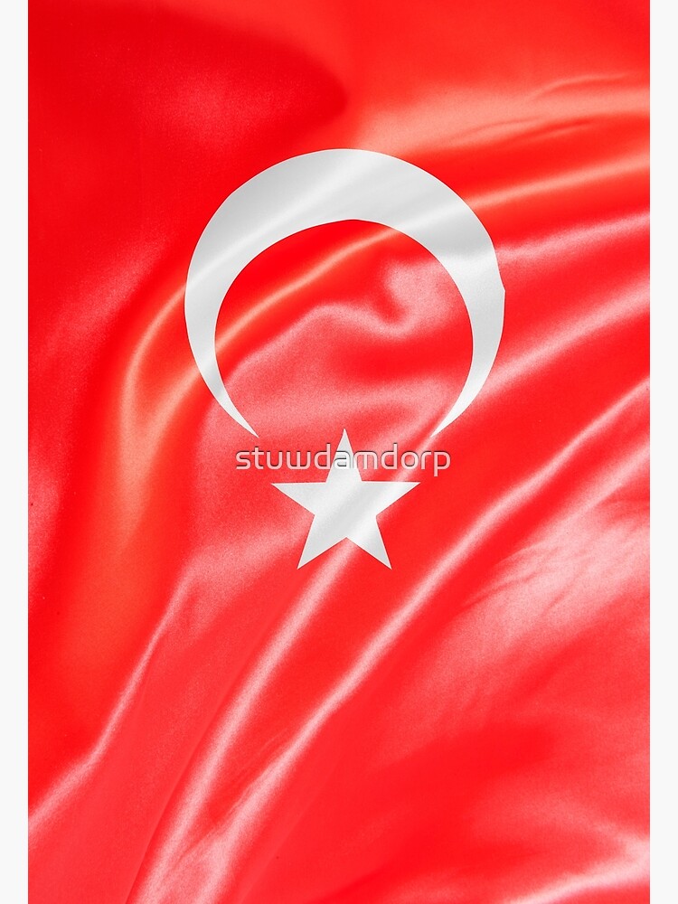Photo Turkish Flag In Satin Vertical Poster For Sale By Stuwdamdorp