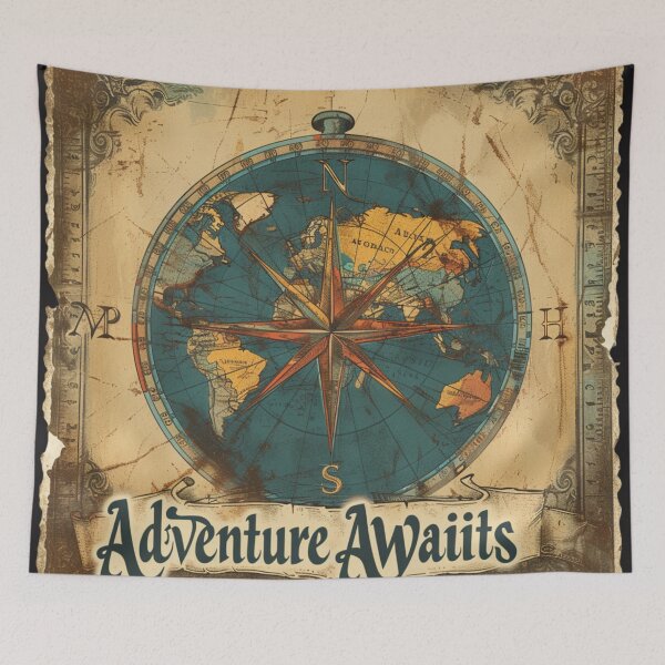 Item preview, Vintage Adventure Awaits: Nautical Exploration Composition designed and sold by Ace Apparel  Attire.