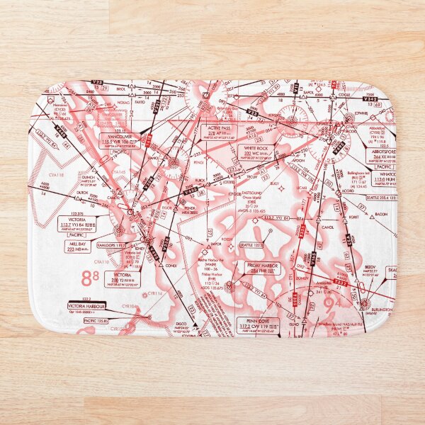 Item preview, Enroute Low Altitude Chart (ELUS1) red&white designed and sold by LAPilotGirl.