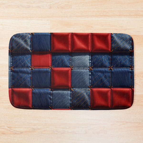 Item preview, Blue And Red Abstract Denim Pattern designed and sold by TheArtOfPat.