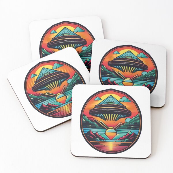 Item preview, UFO over colorful mountains: The Great Awakening designed and sold by Ink-Kreativ.