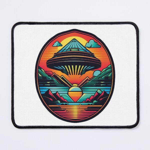 Item preview, UFO over colorful mountains: The Great Awakening designed and sold by Ink-Kreativ.