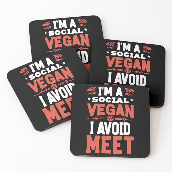 Item preview, I am a social vegan I avoid meet designed and sold by People Tee.