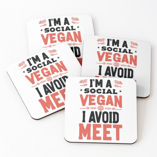 Item preview, I am a social vegan I avoid meet designed and sold by People Tee.