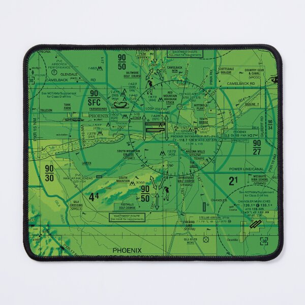 Item preview, Aviation Chart Phoenix Sky Harbor Airport - green designed and sold by LAPilotGirl.