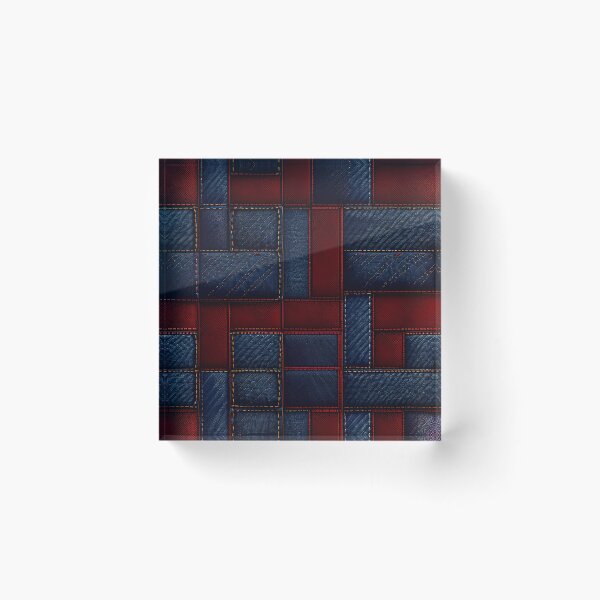 Item preview, Blue And Red Abstract Denim Pattern designed and sold by TheArtOfPat.