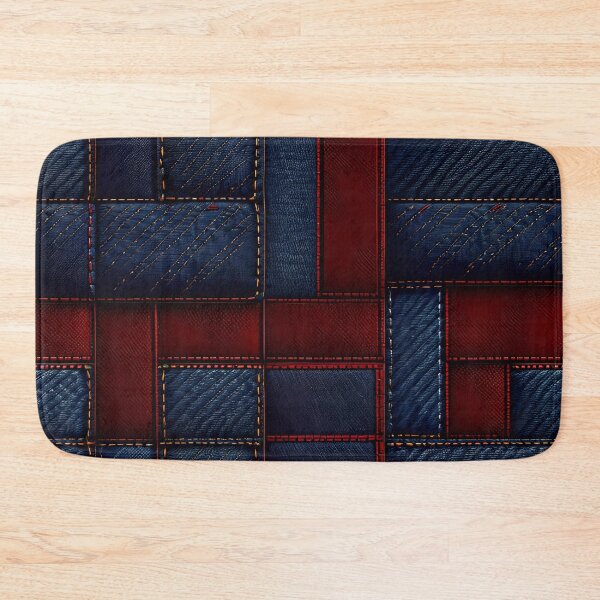 Item preview, Blue And Red Abstract Denim Pattern designed and sold by TheArtOfPat.