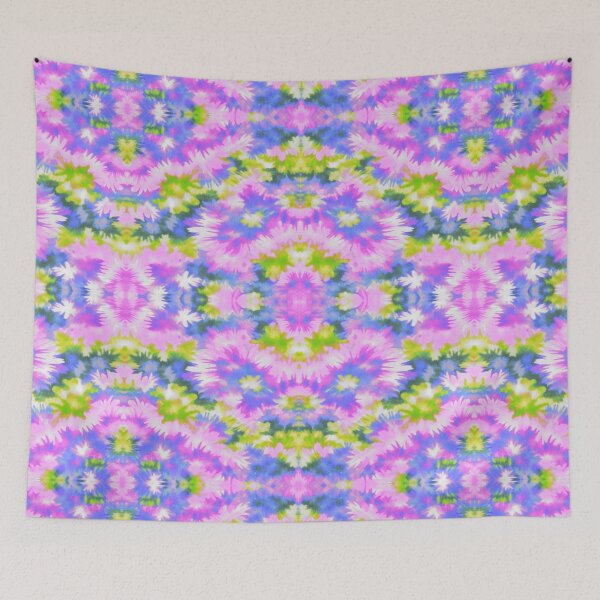 Item preview, Pink, blue and green tie dye designed and sold by Flowersonstuff.
