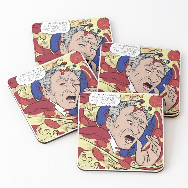 Item preview, Jon Stewart Chicago Drowining Deep Dish Pizza designed and sold by ERICELIART.