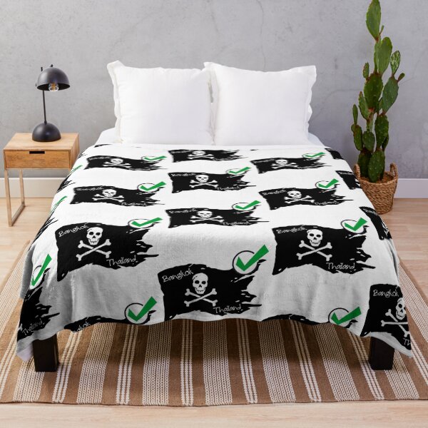 Item preview, Bandera Bangkok Tailandia - Sociedad pirata - Marcar en la casilla designed and sold by WhereIsTravis.