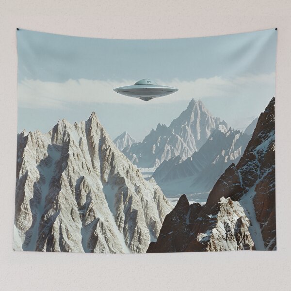 Item preview, UFO Over Craggy Peaks designed and sold by Valley42Designs.