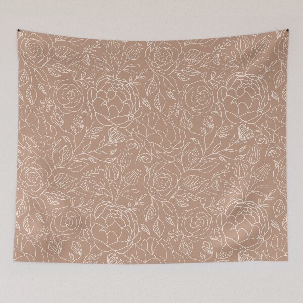 Item preview, White Outline Roses Seamless Pattern designed and sold by Acim0.