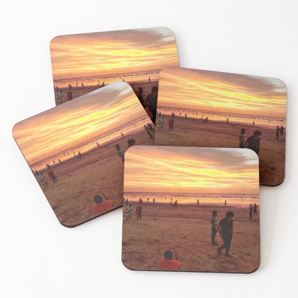 Item preview, Sunset at Juhu beach, Mumbai designed and sold by gethiraved.