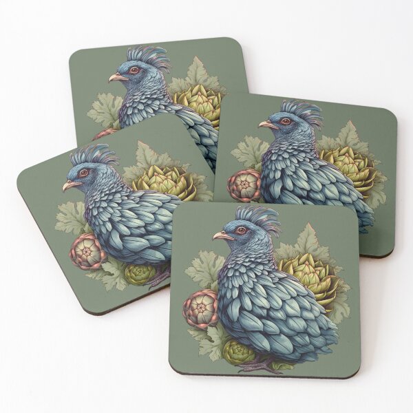 Item preview, Artichoke Bird #11 - Vintage Farmhouse Birds Collection designed and sold by RuralChicbyO.