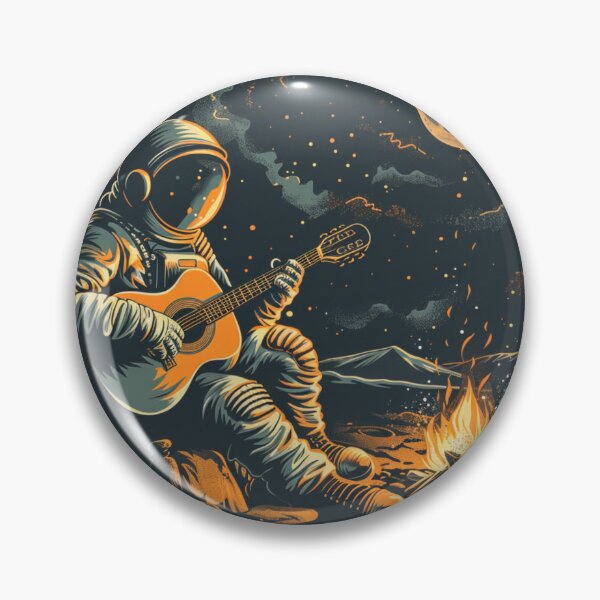 Item preview, Galaxy Astronaut Guitarist Campfire Luna designed and sold by GrinGalore.