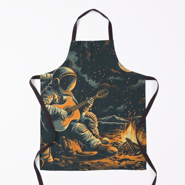 Item preview, Galaxy Astronaut Guitarist Campfire Luna designed and sold by GrinGalore.
