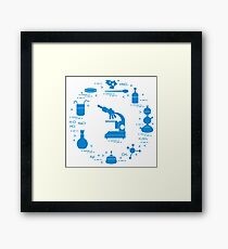 Chemistry scientific, education elements. Framed Print