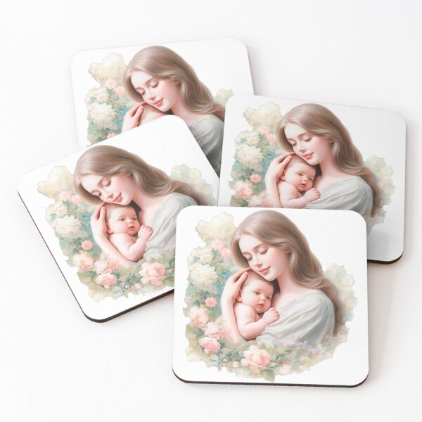 Artikelvorschau, Blumenmuster für Mutter und Baby. Muttertagsgeschenk entworfen und verkauft von SideKickCreates.