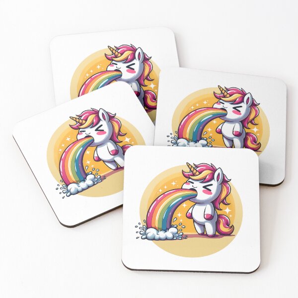 Item preview, Cute Little Unicorn Puking Rainbow designed and sold by Infinitee8hirts.