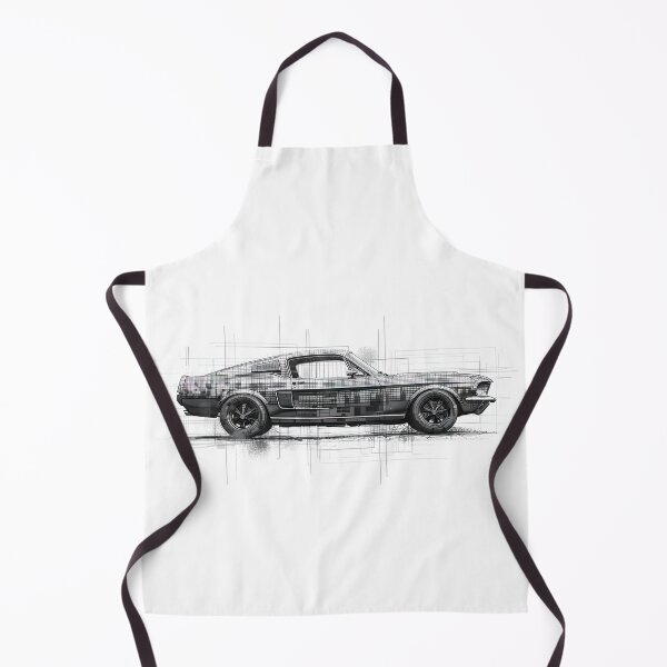 Item preview, Classic Muscle Car shown in detailed wireframe view on white background designed and sold by Jerhus.