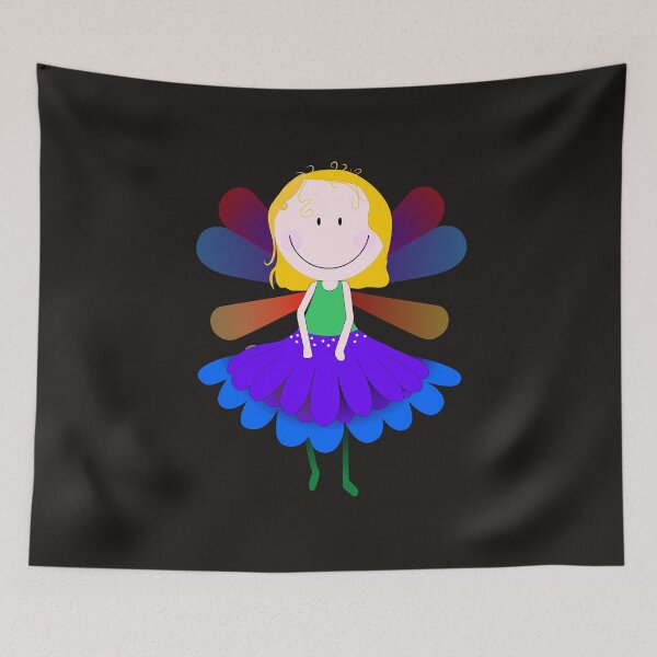 Item preview, Happy Fairy Black Bg designed and sold by Running-Duck.