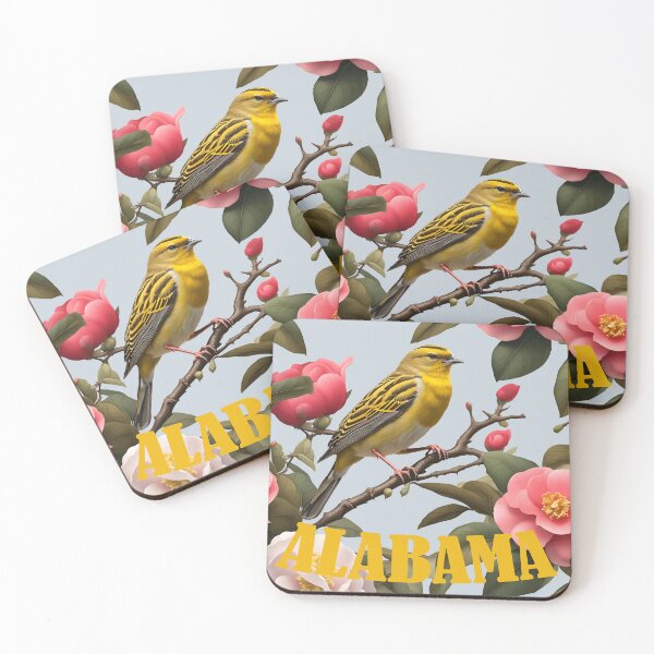 Item preview, Alabama Yellowhammer Bird And Camellia Cut Out designed and sold by taiche.