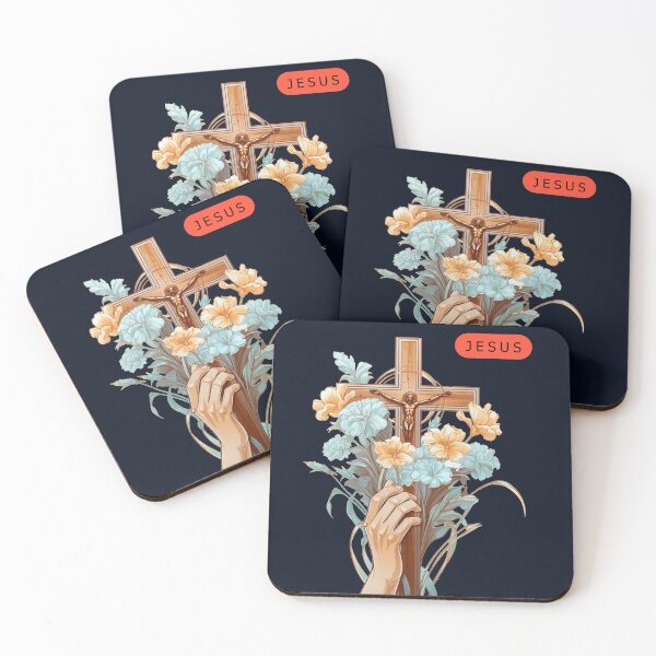 Item preview, Good Friday jesus with beautiful flower designed and sold by MilkyBerryShop.