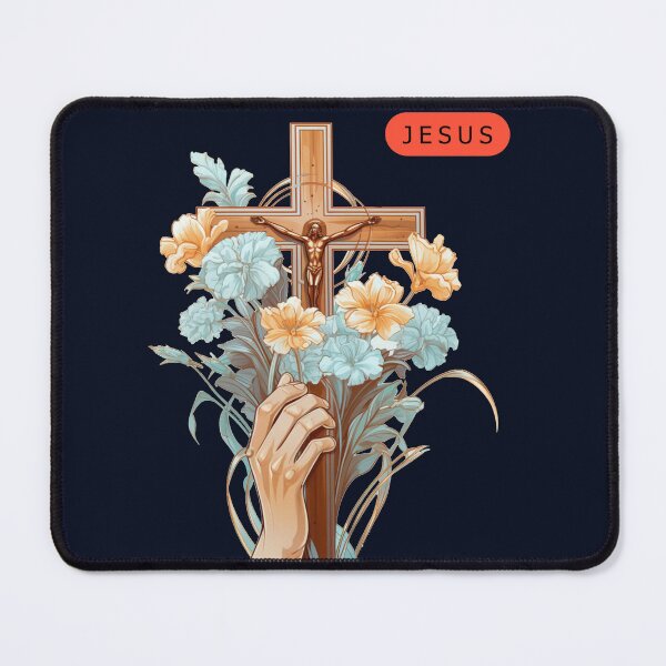 Item preview, Good Friday jesus with beautiful flower designed and sold by MilkyBerryShop.