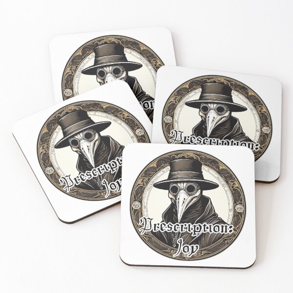 Item preview, Prescription: Joy - Plague Doctor Funny Design designed and sold by Ridiculam Toga.