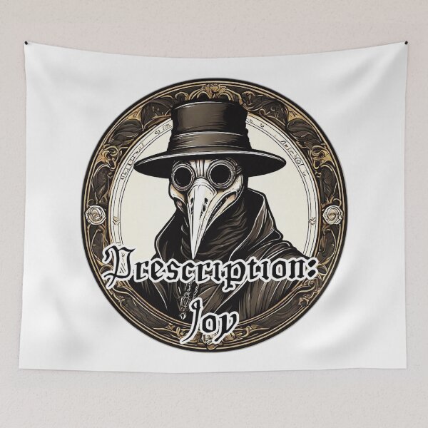 Item preview, Prescription: Joy - Plague Doctor Funny Design designed and sold by Ridiculam Toga.
