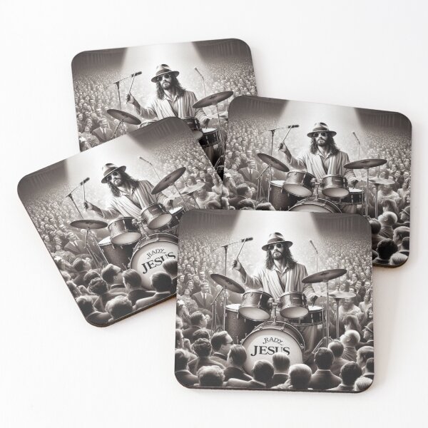 Item preview,  "JESUS DRUMMER" : JESUS PLAYING DRUMS FUNNY  designed and sold by Obinne.