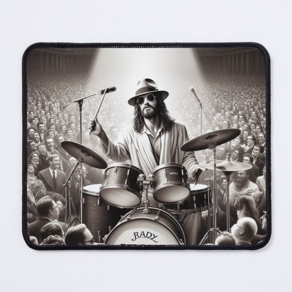 Item preview,  "JESUS DRUMMER" : JESUS PLAYING DRUMS FUNNY  designed and sold by Obinne.