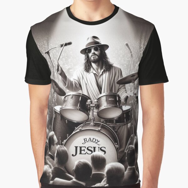 Item preview,  "JESUS DRUMMER" : JESUS PLAYING DRUMS FUNNY  designed and sold by Obinne.