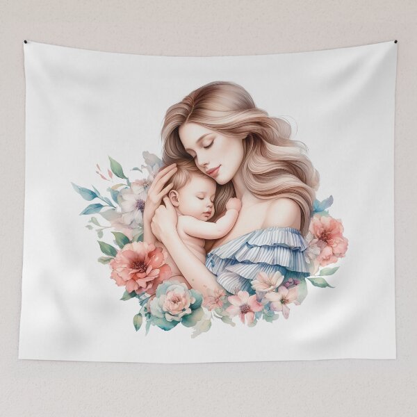 Item preview, Mother and Baby floral design. Mothers day gift designed and sold by SideKickCreates.