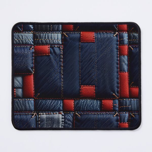Item preview, Blue And Red Abstract Denim Pattern designed and sold by TheArtOfPat.