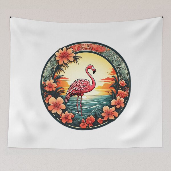 Item preview, Hawaii Flamingo by The Ocean with Orchids designed and sold by NautiChic.