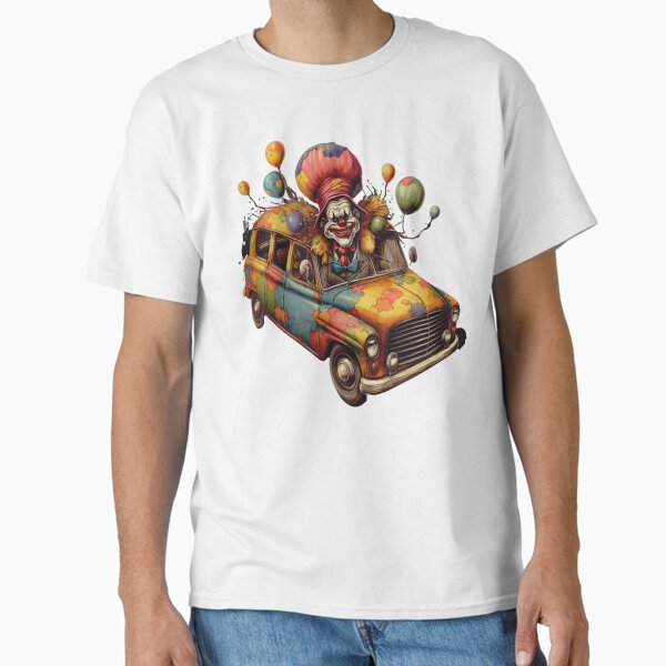 Item preview, Colorful Clown with Vintage Car - Clown Car designed and sold by alvado-roselia.