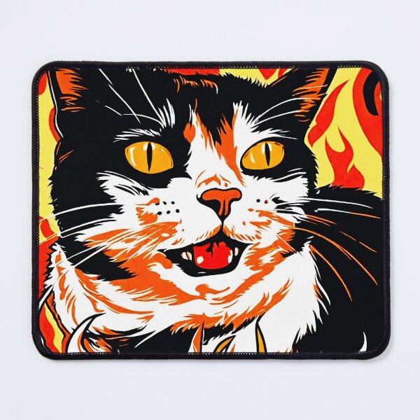 Item preview, Cat in Flames Retro Chic 3 designed and sold by Tom-Johnson.