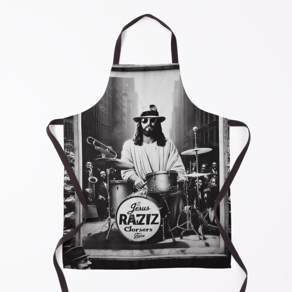 Item preview, "JESUS DRUMMER" : Christ lover Black Jesus playing drums designed and sold by Obinne.