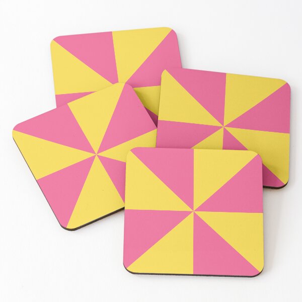 Item preview, Yellow Pink Repeating Tile Pattern Pinwheel Spiral designed and sold by Zeeph.