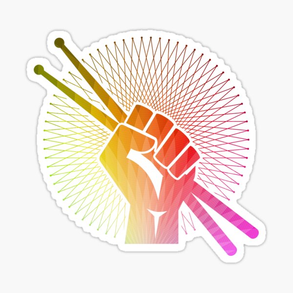 "Drummer Drum Drumsticks Gift" Sticker for Sale by DVIS Redbubble