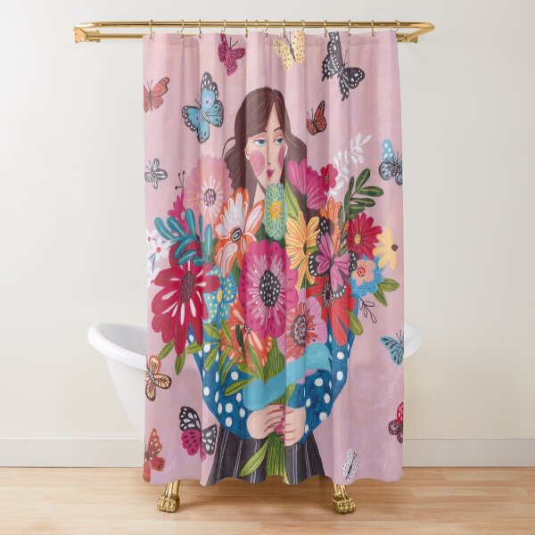 Item preview, Woman with flower bouquet designed and sold by Caroline Bonne Müller.