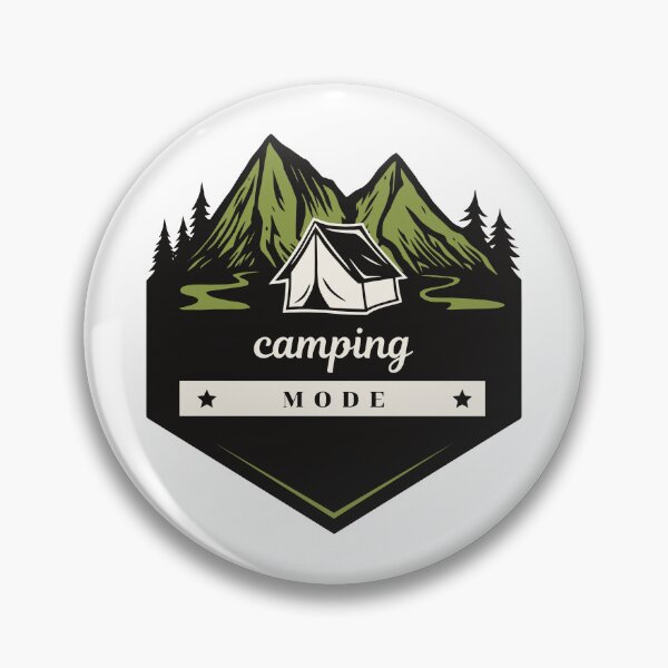 Artikelvorschau, Campingmodus: Bergcamping-Illustration entworfen und verkauft von HappyNoireArt.