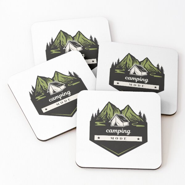 Item preview, Camping mode : mountain camping illustration designed and sold by HappyNoireArt.